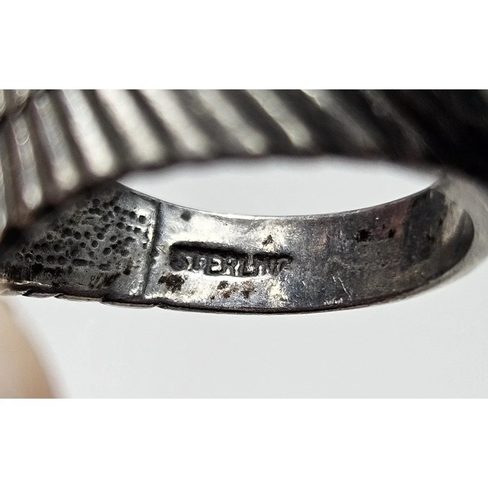 Navajo Sterling Silver 3D Large Bald Eagle Band Ring Sz 11.75 12g Patriotic 925